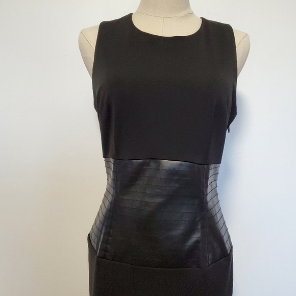 Rudsak black sleeveless dress with vegan leather waist - Picture 5 of 7